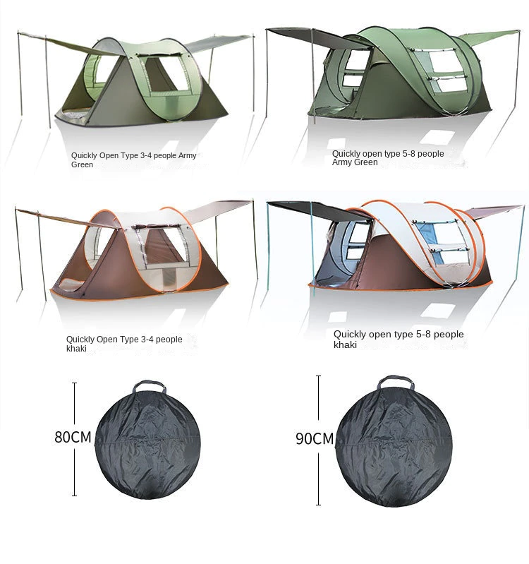Cheap Goat Tents Outdoor Camping 3 4 People Automatic Outdoor Tent Camping Rainproof Tent  Throwing Tent Building Free Easy to Put up Tent   